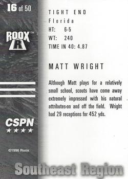 1996 Roox Prep Stars AT/EA/SE - Southeast Region #16 Matt Wright Back