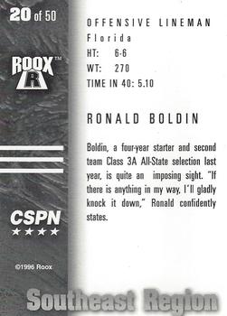 1996 Roox Prep Stars AT/EA/SE - Southeast Region #20 Ronald Boldin Back