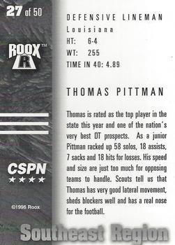 1996 Roox Prep Stars AT/EA/SE - Southeast Region #27 Thomas Pittman Back