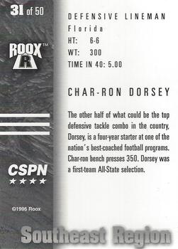 1996 Roox Prep Stars AT/EA/SE - Southeast Region #31 Char-ron Dorsey Back