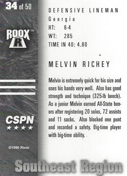 1996 Roox Prep Stars AT/EA/SE - Southeast Region #34 Melvin Richey Back