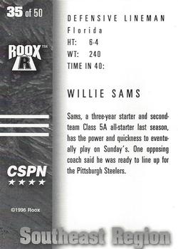 1996 Roox Prep Stars AT/EA/SE - Southeast Region #35 Willie Sams Back