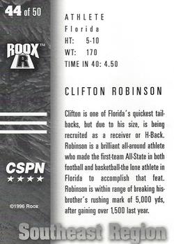 1996 Roox Prep Stars AT/EA/SE - Southeast Region #44 Clifton Robinson Back