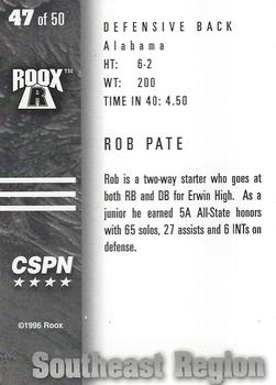 1996 Roox Prep Stars AT/EA/SE - Southeast Region #47 Rob Pate Back
