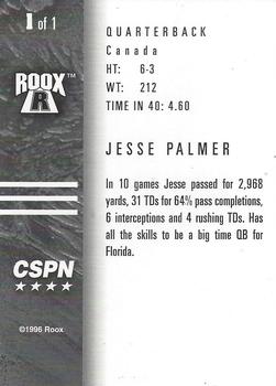 1996 Roox Prep Stars AT/EA/SE - Canada Region (Jesse Palmer) #1 Jesse Palmer Back