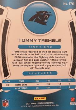 2021 Panini Certified - Mirror Black #170 Tommy Tremble Back