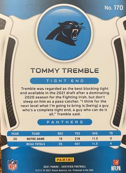 2021 Panini Certified - Mirror Teal FOTL #170 Tommy Tremble Back