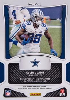 2021 Panini Certified - Certified Potential Signatures #CP-CL CeeDee Lamb Back