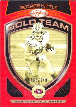 2021 Panini Certified - Gold Team Mirror Orange #GT-17 George Kittle Front