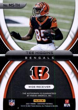 2021 Panini Certified - Mirror Signatures Pink #MS-TH Tee Higgins Back