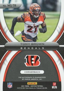 2021 Panini Certified - Mirror Signatures Pink #MS-TR Tony Brown Back