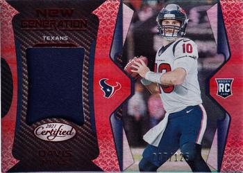 2021 Panini Certified - New Generation Jerseys Mirror Red #NG-22 Davis Mills Front