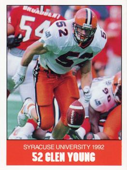 1992 Syracuse Orangemen Program Cards #1 Glen Young Front