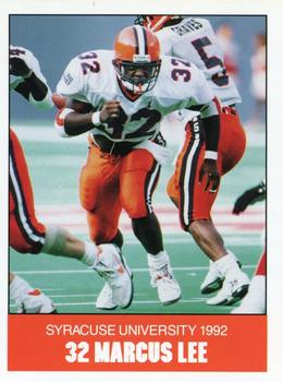 1992 Syracuse Orangemen Program Cards #8 Marcus Lee Front