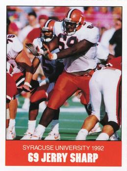 1992 Syracuse Orangemen Program Cards #29 Jerry Sharp Front