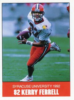 1992 Syracuse Orangemen Program Cards #32 Kerry Ferrell Front