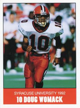 1992 Syracuse Orangemen Program Cards #35 Doug Womack Front