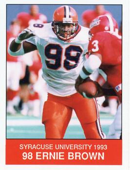 1993 Syracuse Orangemen Program Cards #8 Ernie Brown Front
