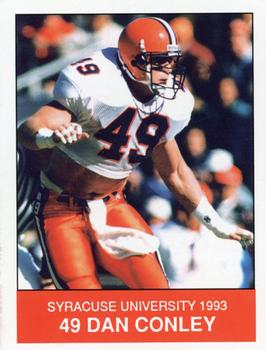 1993 Syracuse Orangemen Program Cards #13 Dan Conley Front