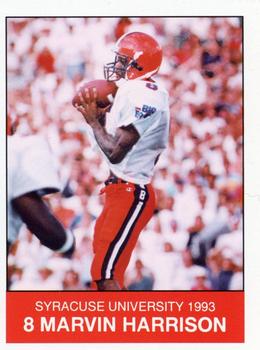 1993 Syracuse Orangemen Program Cards #21 Marvin Harrison Front