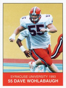 1993 Syracuse Orangemen Program Cards #29 Dave Wohlabaugh Front