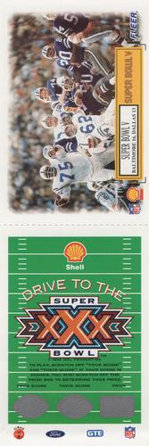 1995 Fleer Shell - Full Game Pieces #10 Super Bowl V Front