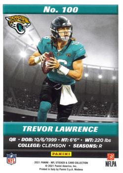 2021 Panini Sticker & Card Collection - Cards #100 Trevor Lawrence Back