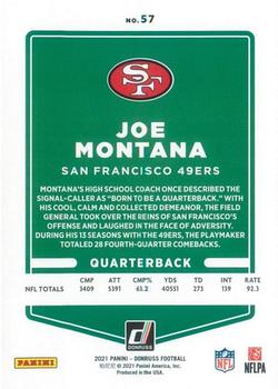 2021 Donruss - No Name #57 Joe Montana Back