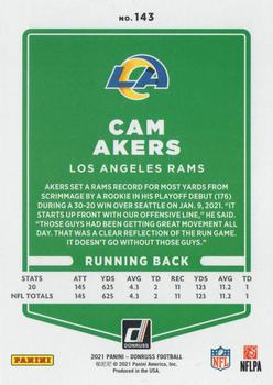 2021 Donruss - Season Stat Line #143 Cam Akers Back