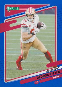 2021 Donruss - Press Proof Blue #54 George Kittle Front