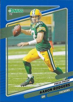 2021 Donruss - Press Proof Blue #155 Aaron Rodgers Front