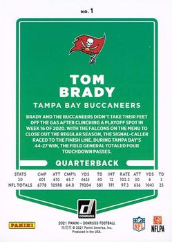 2021 Donruss - Press Proof Bronze #1 Tom Brady Back