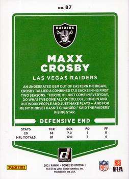 2021 Donruss - Press Proof Bronze #87 Maxx Crosby Back