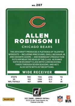 2021 Donruss - Press Proof Green #207 Allen Robinson II Back