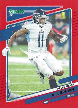 2021 Donruss - Press Proof Red #13 A.J. Brown Front