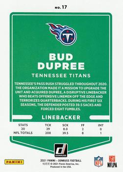 2021 Donruss - Press Proof Red #17 Bud Dupree Back