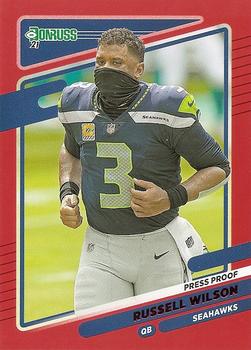 2021 Donruss - Press Proof Red #28 Russell Wilson Front