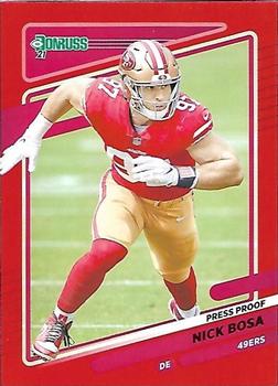 2021 Donruss - Press Proof Red #56 Nick Bosa Front