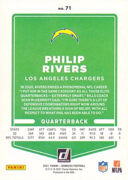 2021 Donruss - Press Proof Red #71 Philip Rivers Back