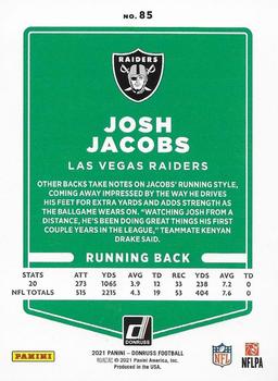 2021 Donruss - Press Proof Red #85 Josh Jacobs Back