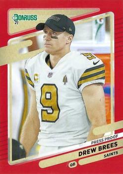2021 Donruss - Press Proof Red #93 Drew Brees Front