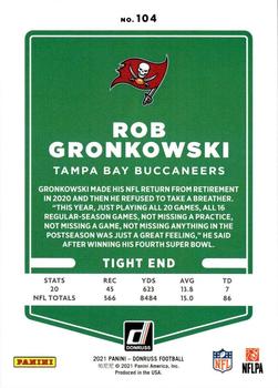 2021 Donruss - Press Proof Red #104 Rob Gronkowski Back