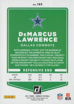 2021 Donruss - Press Proof Red #193 DeMarcus Lawrence Back