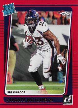2021 Donruss - Press Proof Red #275 Javonte Williams Front