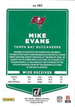 2021 Donruss - Press Proof Yellow #101 Mike Evans Back