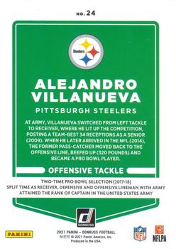 2021 Donruss - Press Proof Silver #24 Alejandro Villanueva Back