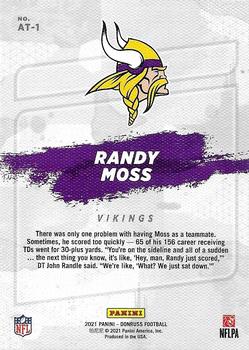 2021 Donruss - All-Time Gridiron Kings #AT-1 Randy Moss Back