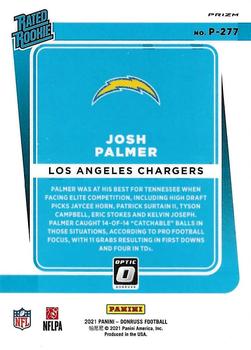 2021 Donruss - Optic Rated Rookie Preview Pink #P-277 Josh Palmer Back