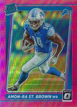 2021 Donruss - Optic Rated Rookie Preview Pink #P-284 Amon-Ra St. Brown Front