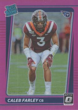 2021 Donruss - Optic Rated Rookie Preview Pink #P-339 Caleb Farley Front